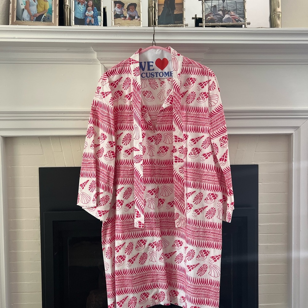 NWOT Tuckernuck pink and white shell dress!